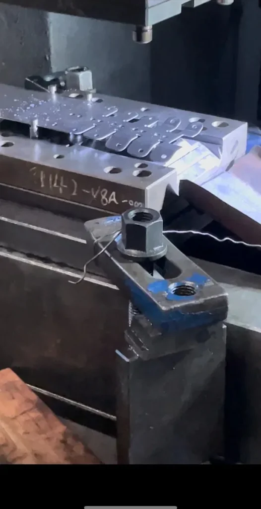 Custom progressive die tooling closeup metal stamping mold Xiamen factory