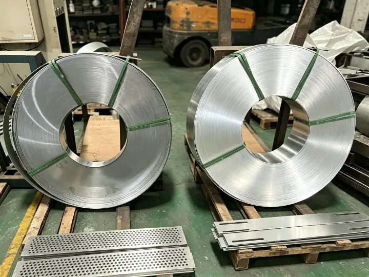 metal stamping materials comparison guide with steel and aluminum coils