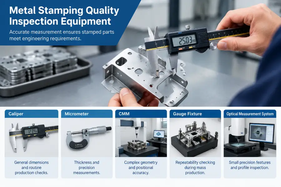inspection equipment used for measuring metal stamped parts
