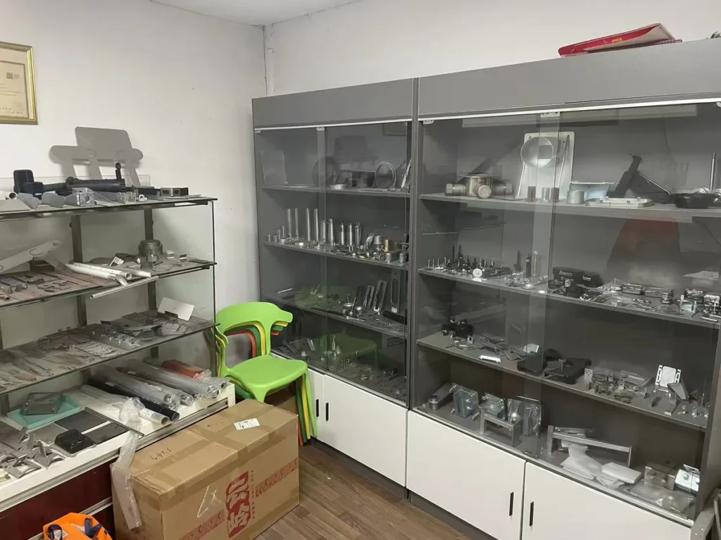 Metal stamping sample room with precision parts — Metal Stamp Factory Co., Ltd. Xiamen China
