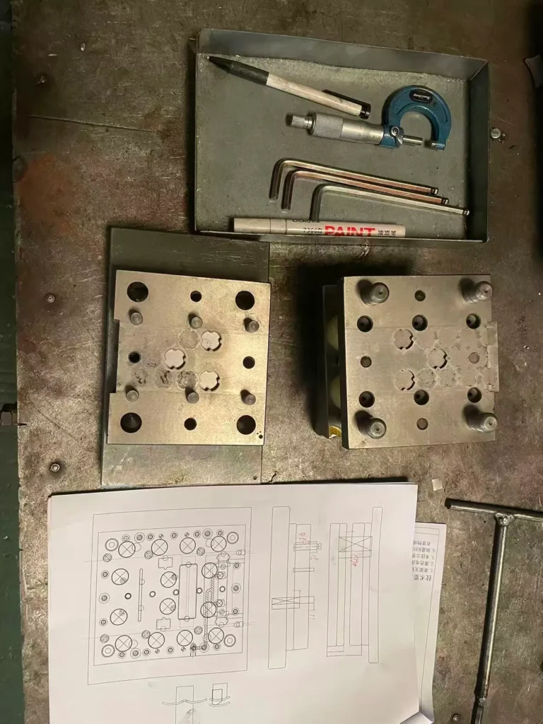 automotive stamping die and press machine production floor