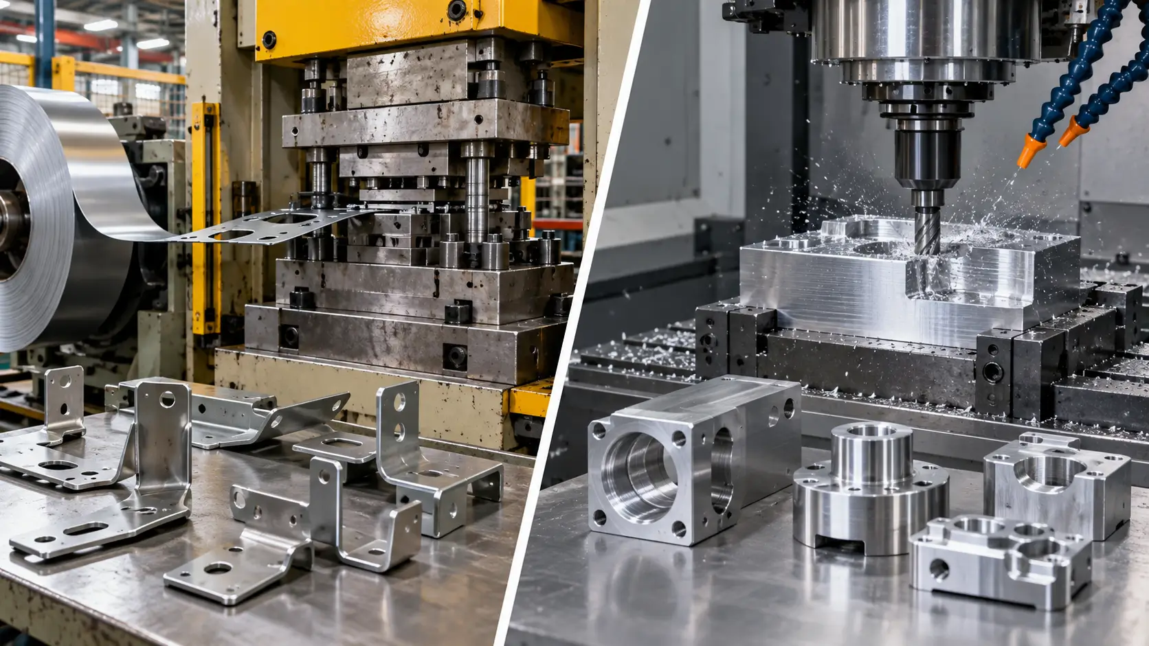Metal Stamping vs. CNC Machining: Tooling Cost, Volume & Engineering Comparison Metal stamping vs CNC machining comparison for OEM metal parts